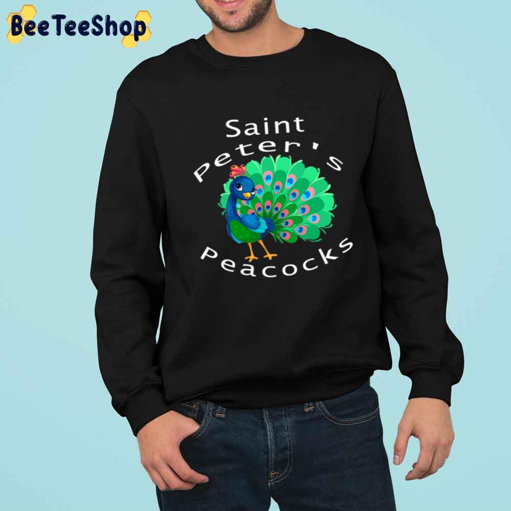 Cartoon Style Saint Peter's Peacocks Women's Basketball Unisex T-Shirt Cartoon Style Saint Peter's Peacocks Women's Basketball Unisex T-Shirt