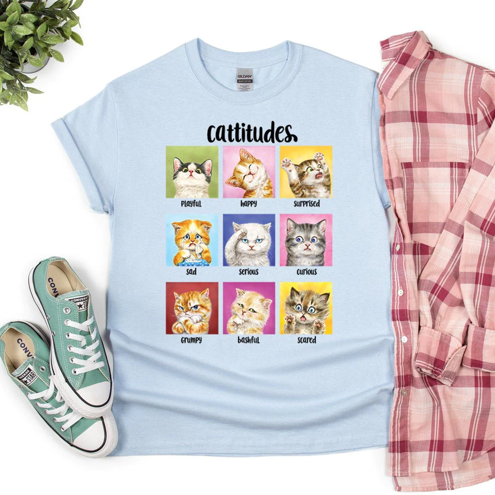 Cattitude Funny Cats With Attitudes Unisex T-Shirt Cattitude Funny Cats With Attitudes Unisex T-Shirt