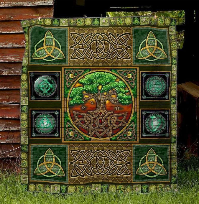 Celtic Tree Quilt Blanket Celtic Tree Quilt Blanket