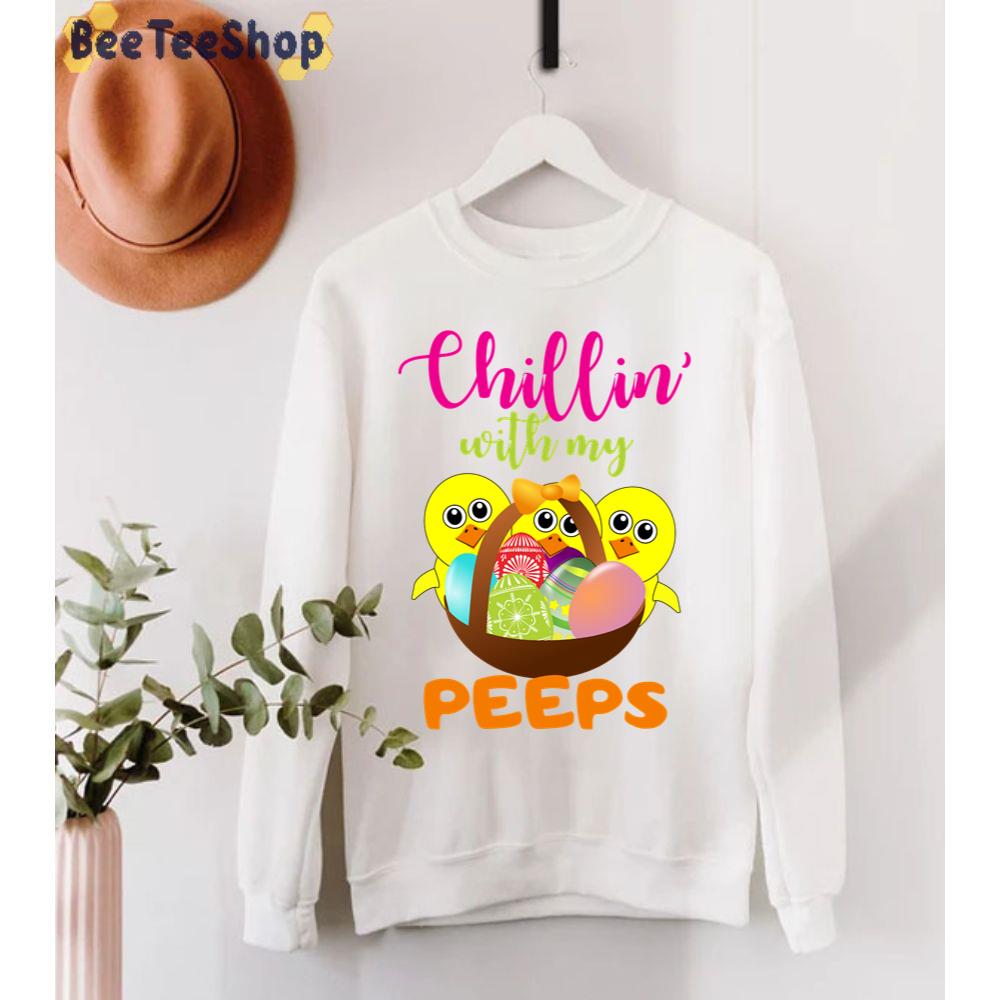 Chillin With My Peeps Cute Bunny Easter Unisex T-Shirt Chillin With My Peeps Cute Bunny Easter Unisex T-Shirt