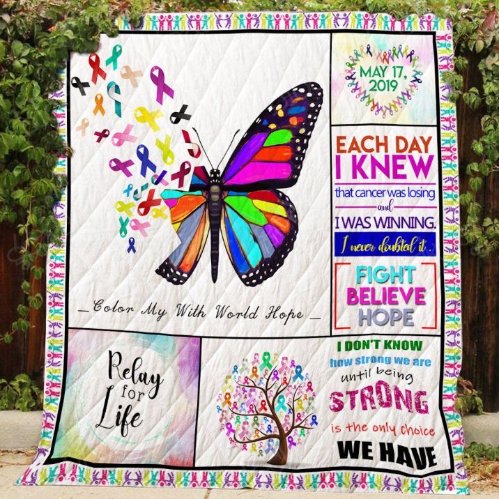 Color My With World Hope Quilt Blanket Color My With World Hope Quilt Blanket