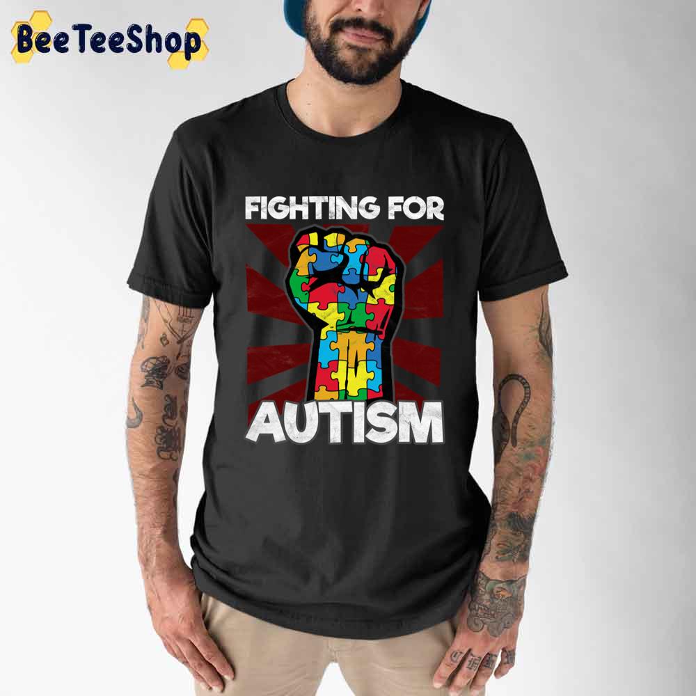 Colorful Hand Puzzle Fighting For Autism Awareness Unisex T-Shirt Colorful Hand Puzzle Fighting For Autism Awareness Unisex T-Shirt