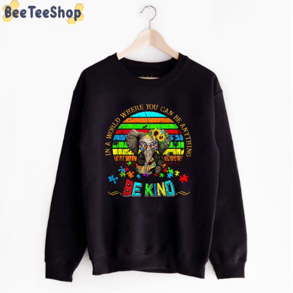 Colorful Sunflower Kind Elephant Autism Awareness Unisex T-Shirt Colorful Sunflower Kind Elephant Autism Awareness Unisex T-Shirt