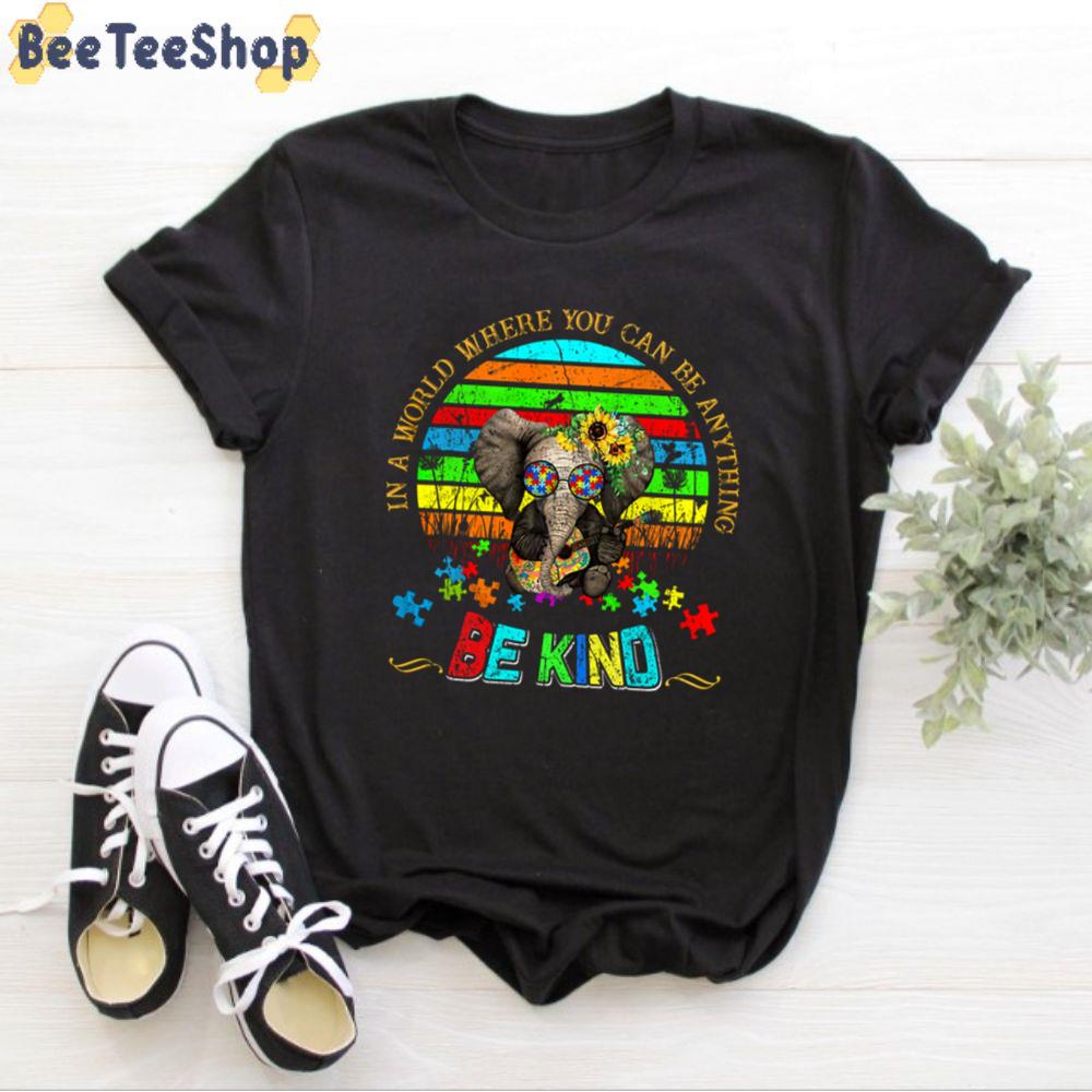 Colorful Sunflower Kind Elephant Autism Awareness Unisex T-Shirt Colorful Sunflower Kind Elephant Autism Awareness Unisex T-Shirt