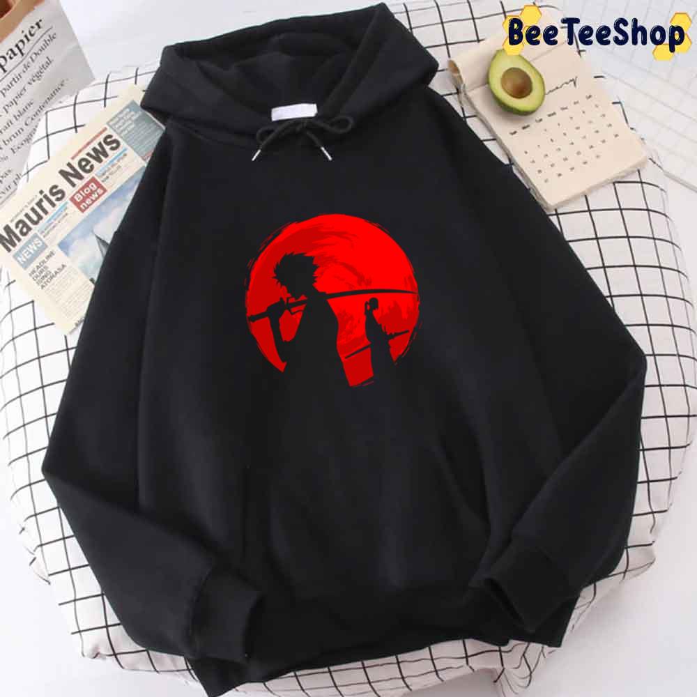 Cool Red Style Samurai Sunset Unisex Hoodie Cool Red Style Samurai Sunset Unisex Hoodie