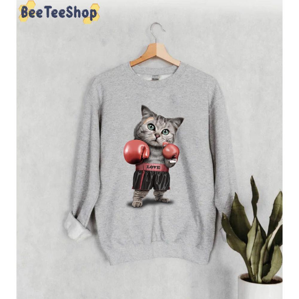 Cute Boxing Cat Unisex Sweatshirt Cute Boxing Cat Unisex Sweatshirt