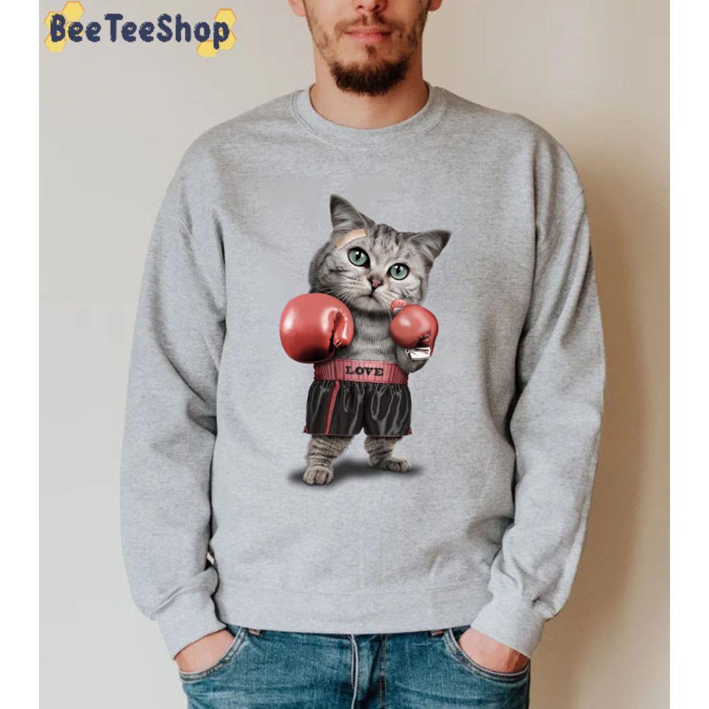 Cute Boxing Cat Unisex Sweatshirt Cute Boxing Cat Unisex Sweatshirt