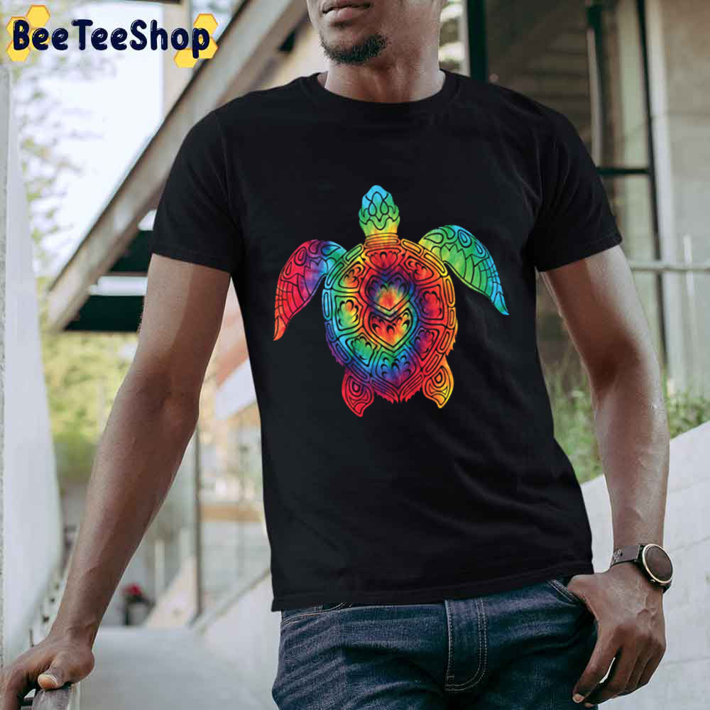 Cute Hippie Tie Dye Rainbow Turtle Peace Unisex T-Shirt Cute Hippie Tie Dye Rainbow Turtle Peace Unisex T-Shirt