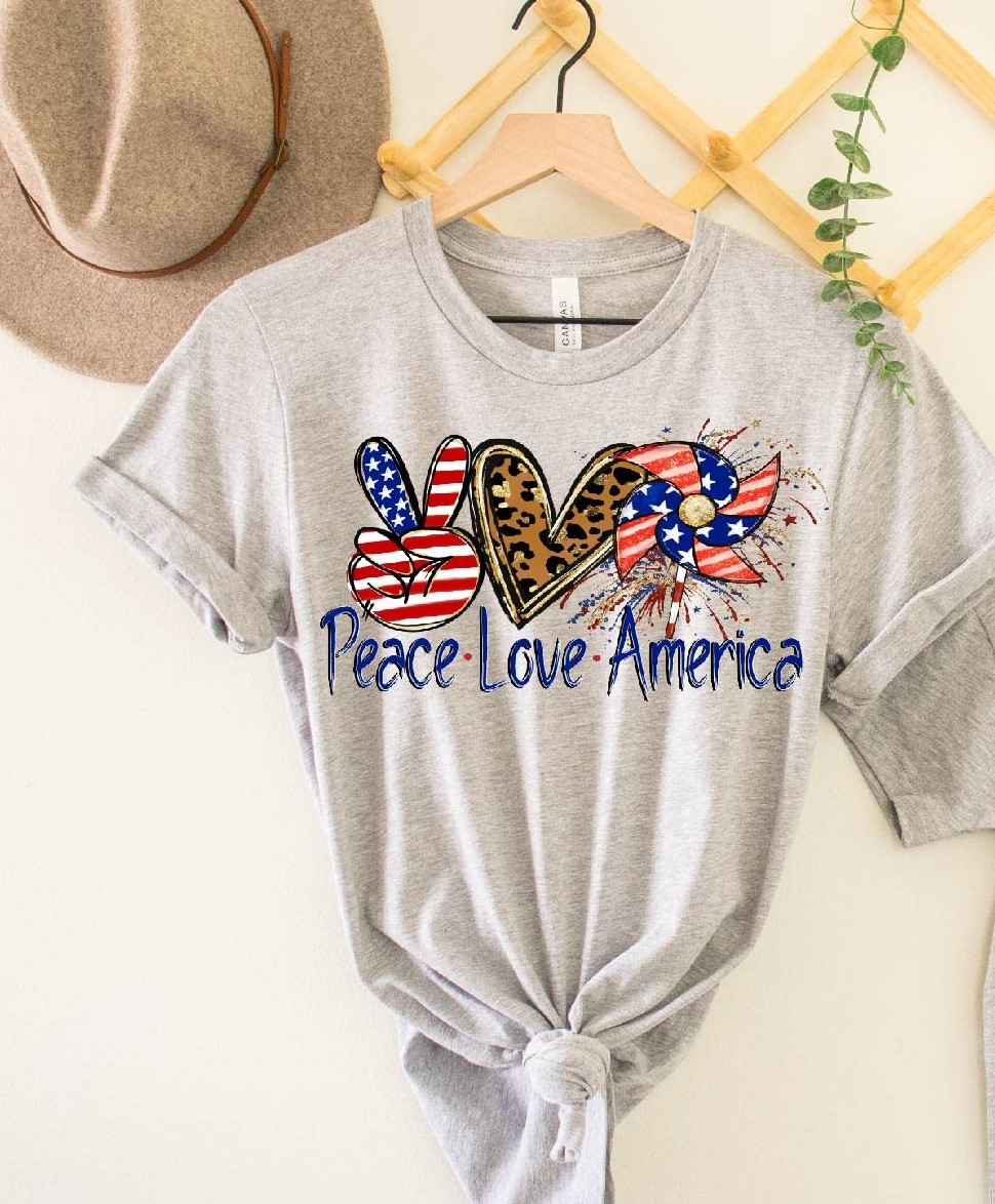 Cute Peace Love America Memorial Day Unisex T-Shirt Cute Peace Love America Memorial Day Unisex T-Shirt
