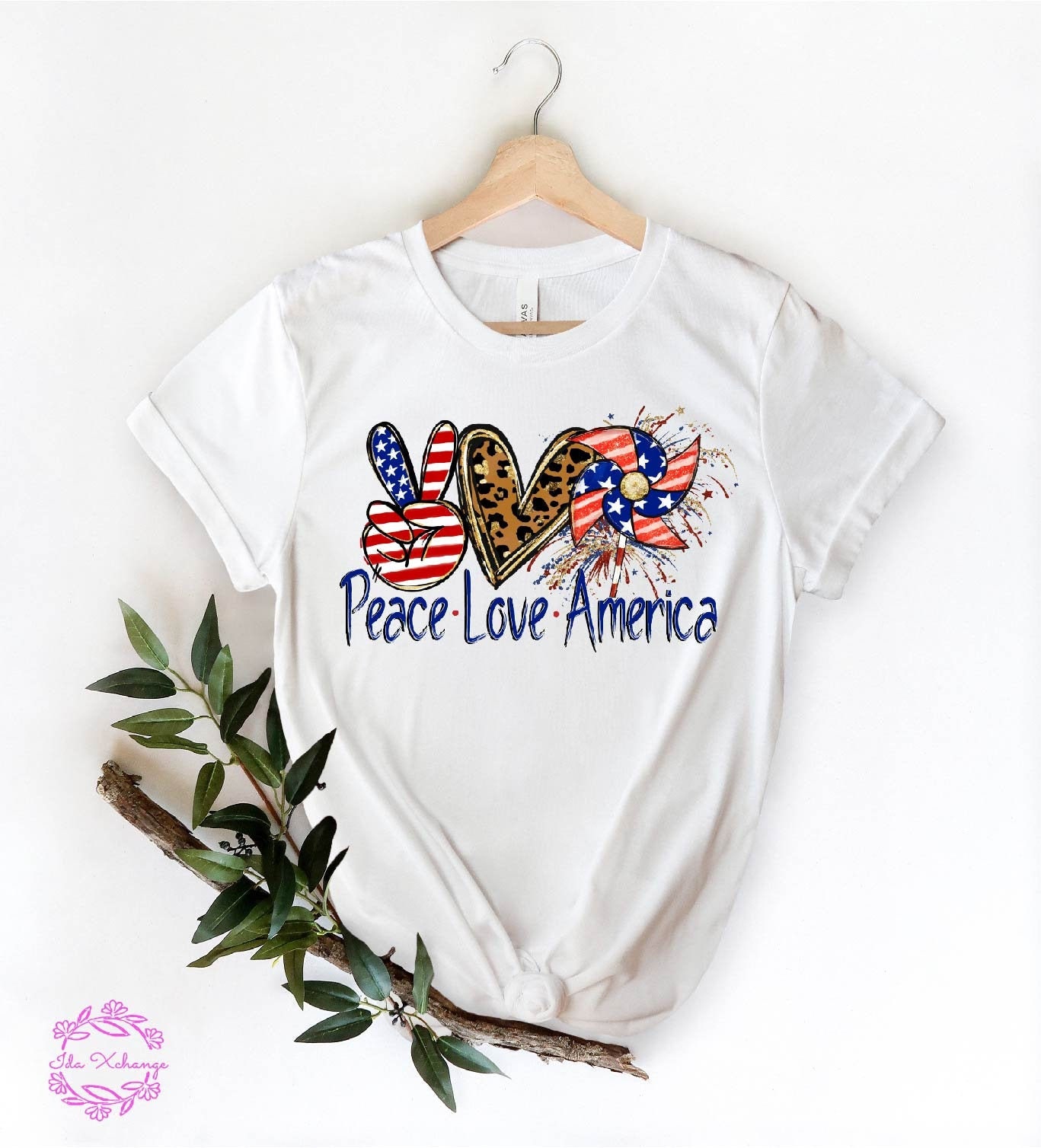 Cute Peace Love America Memorial Day Unisex T-Shirt Cute Peace Love America Memorial Day Unisex T-Shirt
