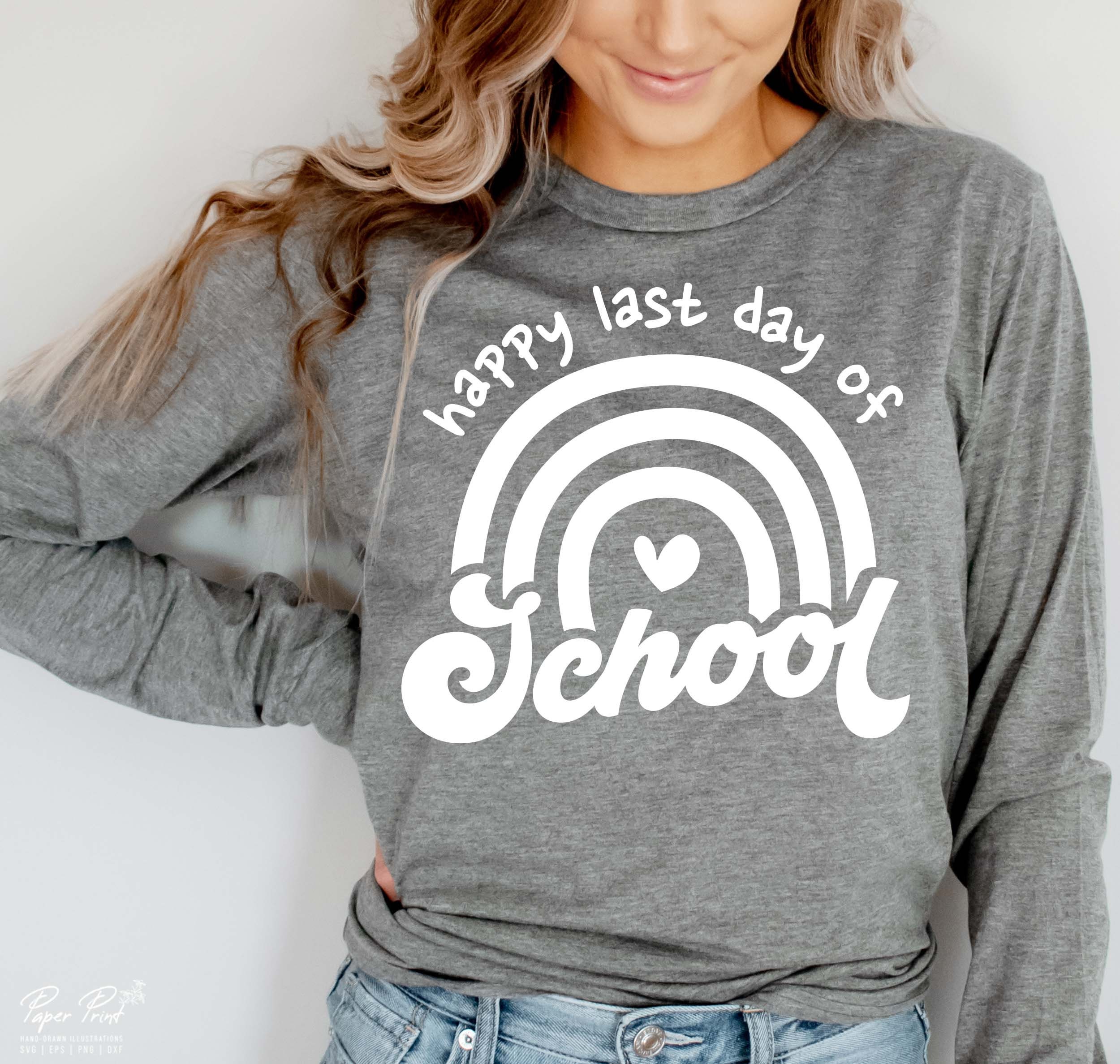 Cute Rainbow Happy Last Day Of School Graduation Day Unisex T-Shirt Cute Rainbow Happy Last Day Of School Graduation Day Unisex T-Shirt