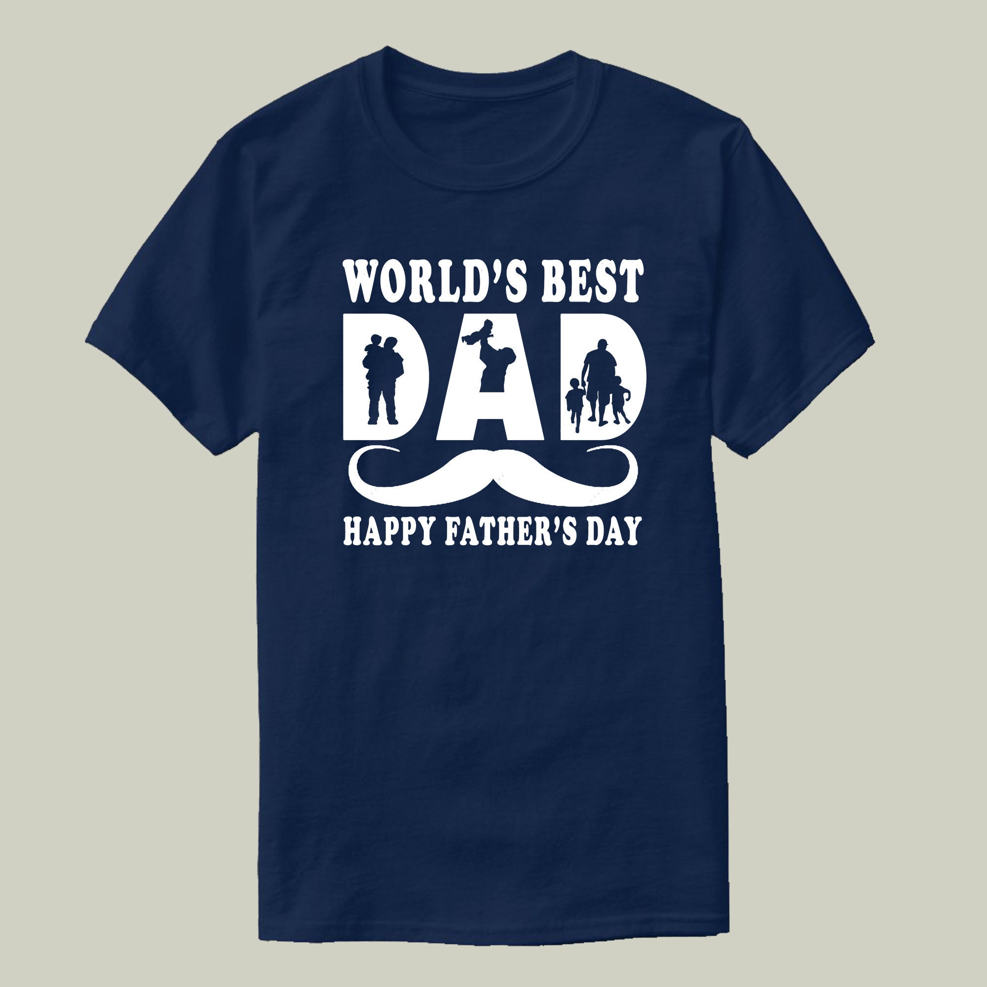 Dad With Kids Worlds Best Daddy Happy Father's Day Unisex T-Shirt Dad With Kids Worlds Best Daddy Happy Father's Day Unisex T-Shirt