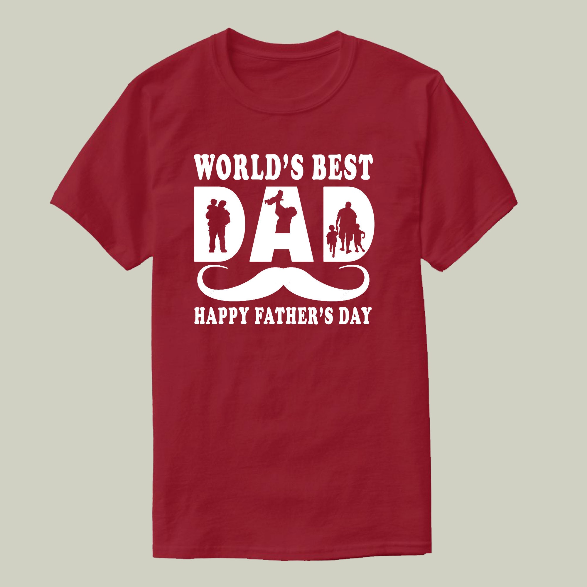 Dad With Kids Worlds Best Daddy Happy Father's Day Unisex T-Shirt Dad With Kids Worlds Best Daddy Happy Father's Day Unisex T-Shirt