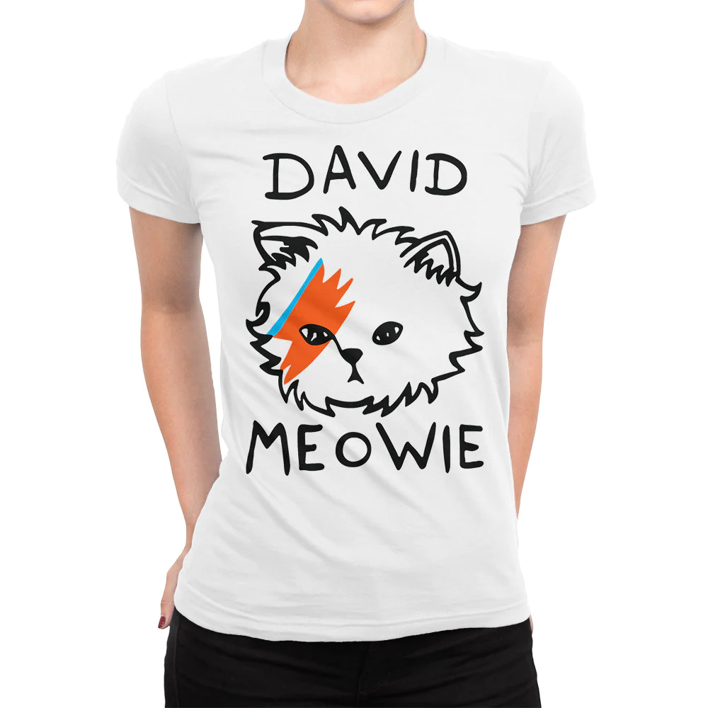 David Meowie Funny T-Shirt David Meowie Funny T-Shirt