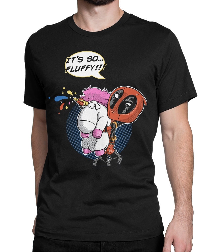 Deadpool With Unicorn It's So Fluffy T-Shirt Deadpool With Unicorn It's So Fluffy T-Shirt
