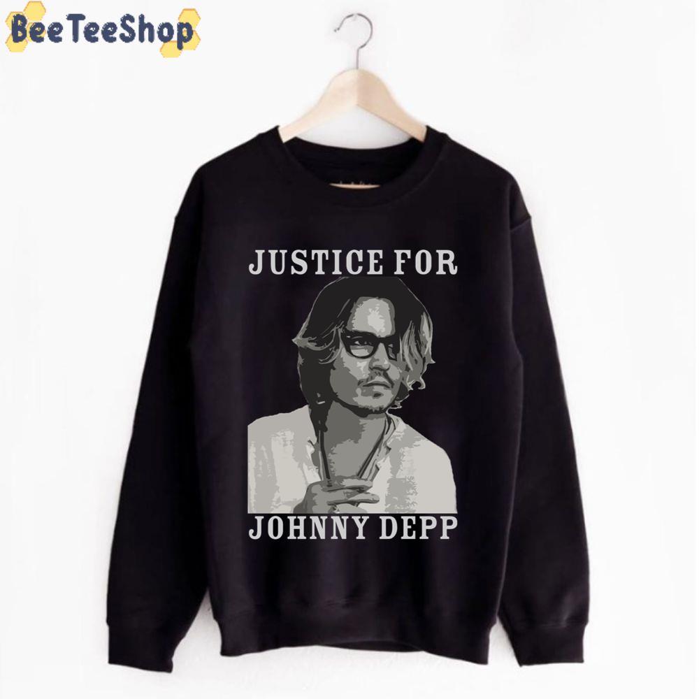 Digital Black And White Justice For Johnny Depp Unisex T-Shirt Digital Black And White Justice For Johnny Depp Unisex T-Shirt