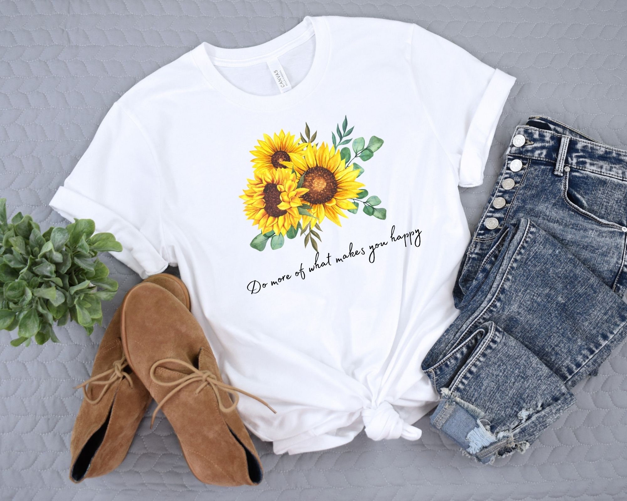 Do More Of What Makes You Happy Sunflower Unisex T-Shirt Do More Of What Makes You Happy Sunflower Unisex T-Shirt