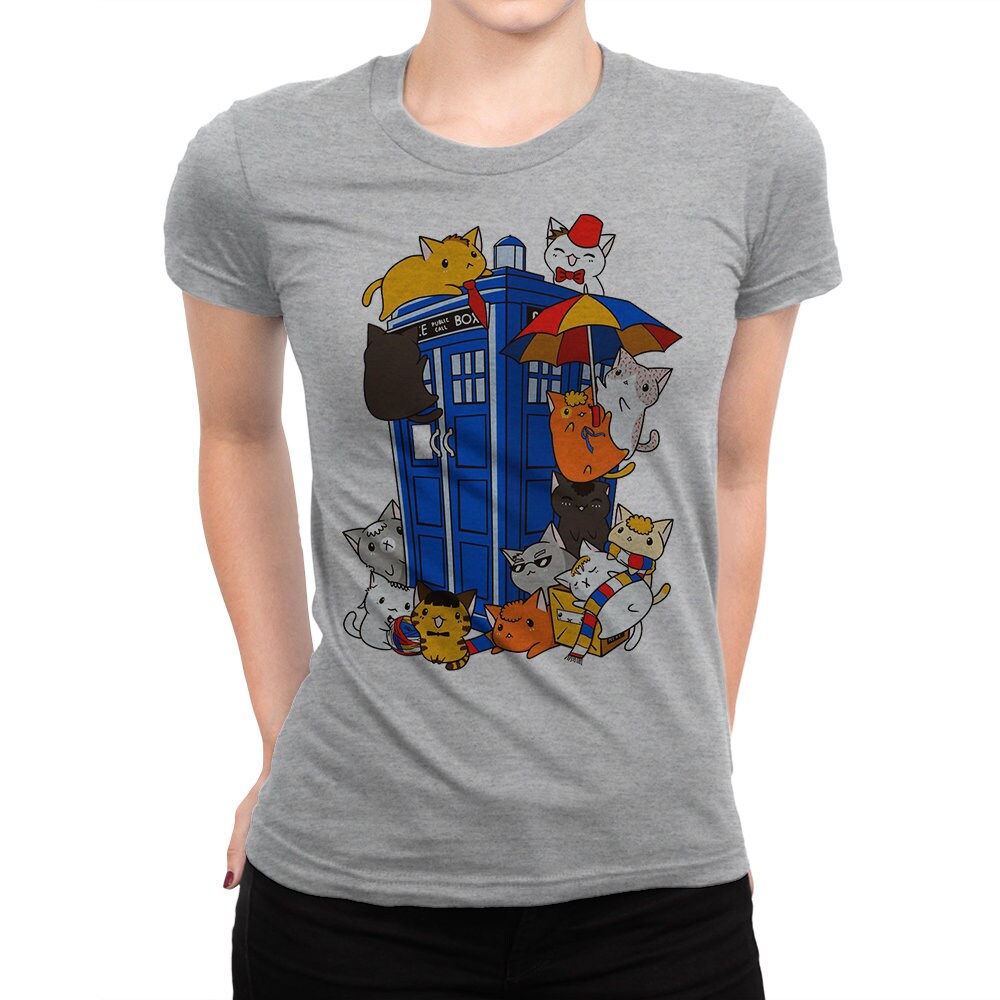 Doctor Who Cats With Tardis T-Shirt Doctor Who Cats With Tardis T-Shirt