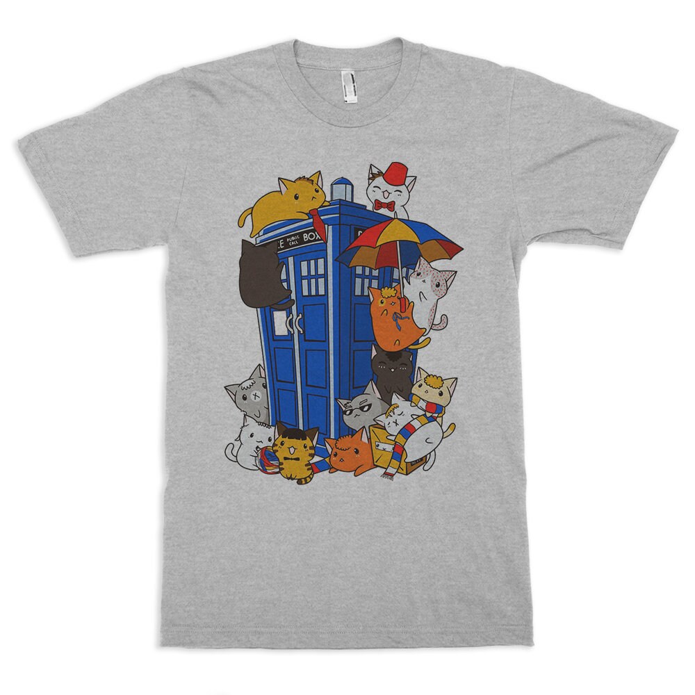 Doctor Who Cats With Tardis T-Shirt Doctor Who Cats With Tardis T-Shirt