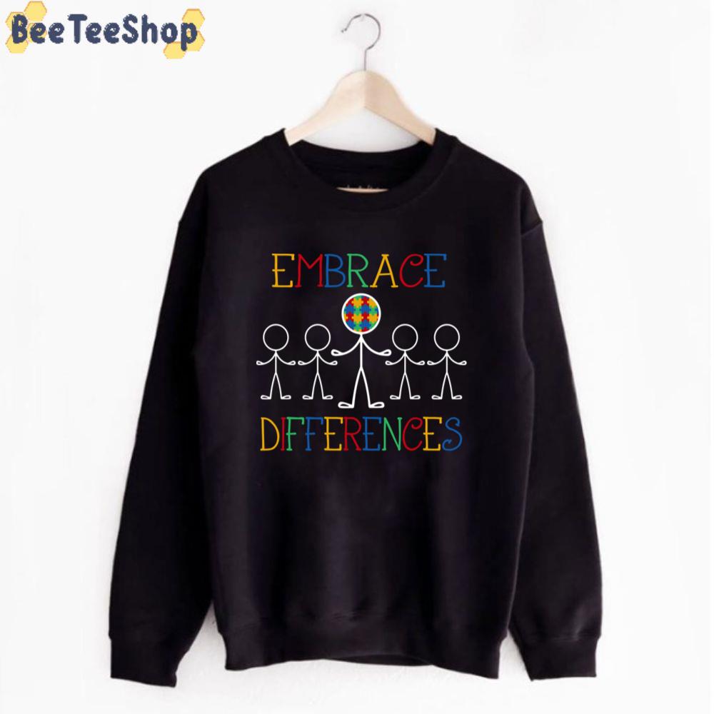 Embrace Differences Autism Awareness Unisex T-Shirt Embrace Differences Autism Awareness Unisex T-Shirt