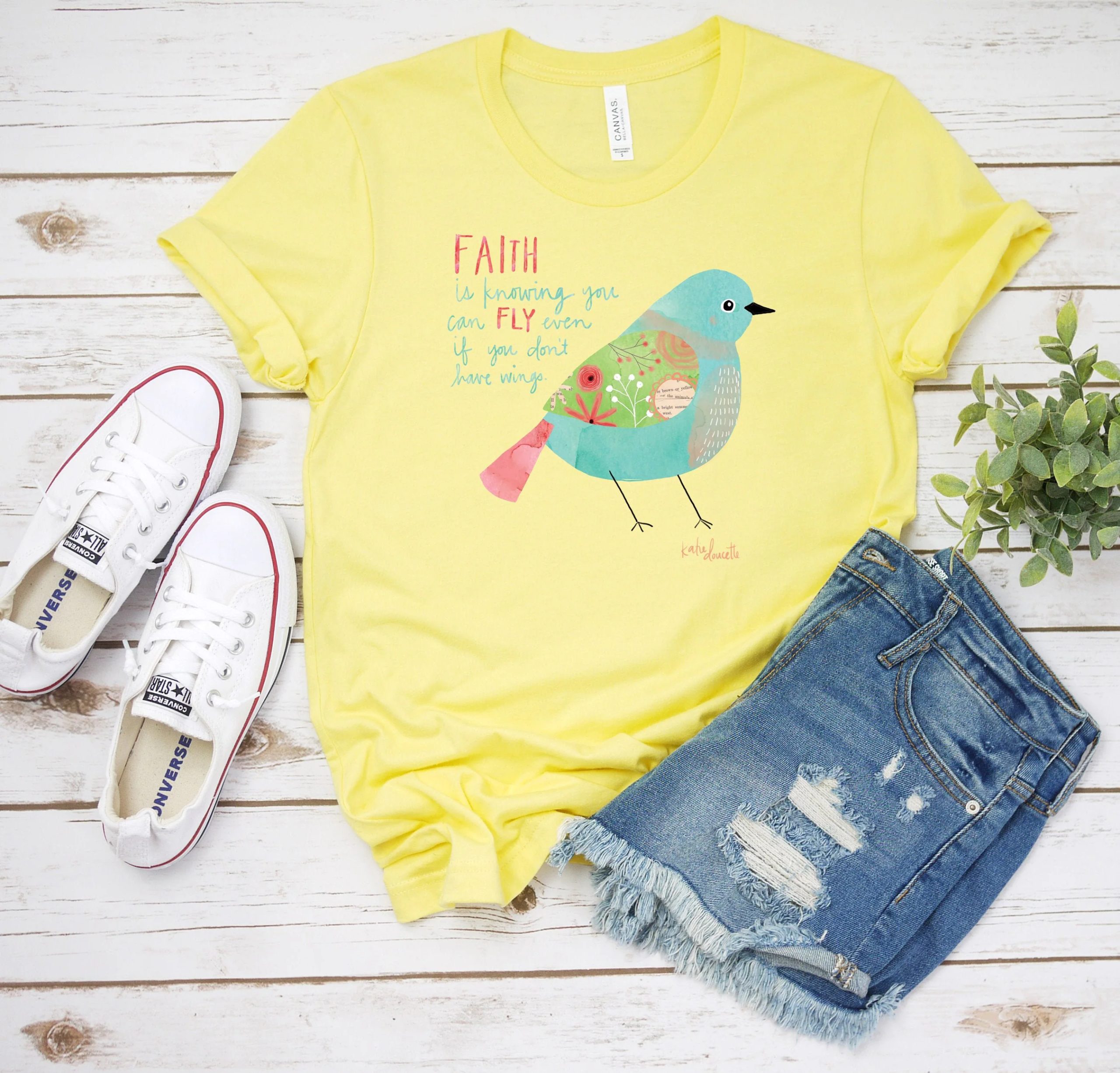 Faith Bird Springtime Motivation Unisex T-Shirt Faith Bird Springtime Motivation Unisex T-Shirt