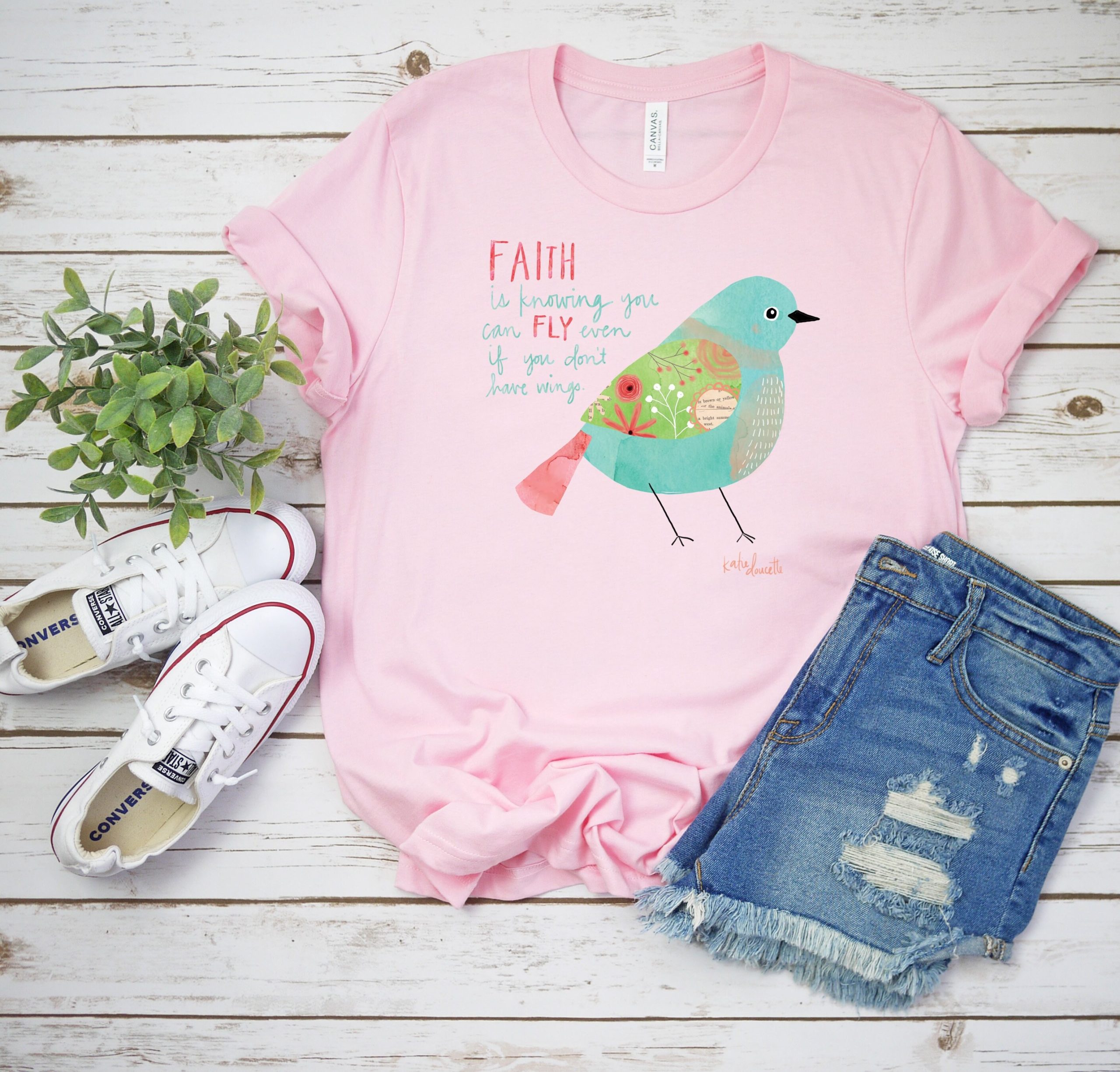 Faith Bird Springtime Motivation Unisex T-Shirt Faith Bird Springtime Motivation Unisex T-Shirt