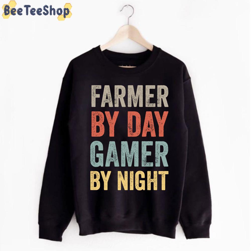 Farmer By Day Gamer By Night Lover Game Unisex T-Shirt Farmer By Day Gamer By Night Lover Game Unisex T-Shirt