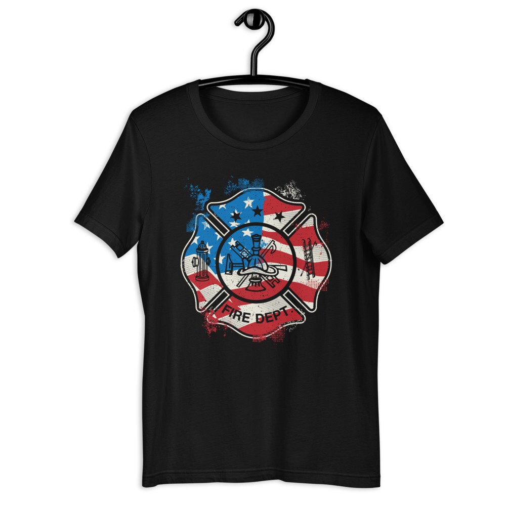 Firefighter American Flag Unisex T-Shirt Firefighter American Flag Unisex T-Shirt