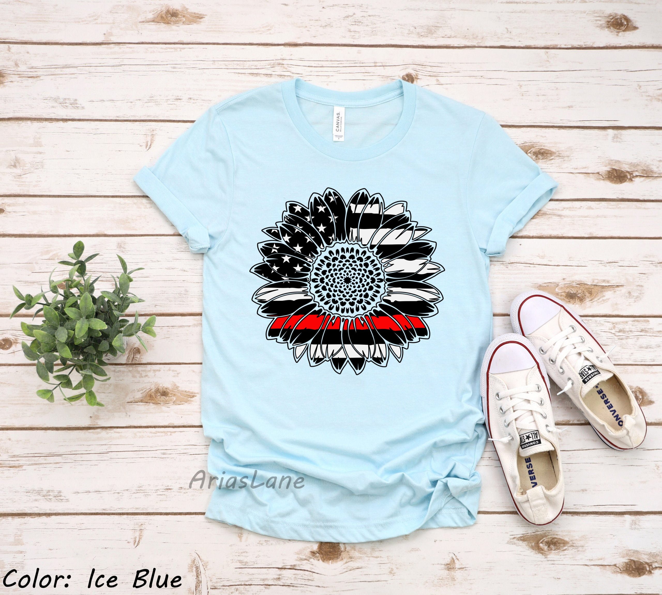 Firefighter Sunflower Unisex T-Shirt Firefighter Sunflower Unisex T-Shirt