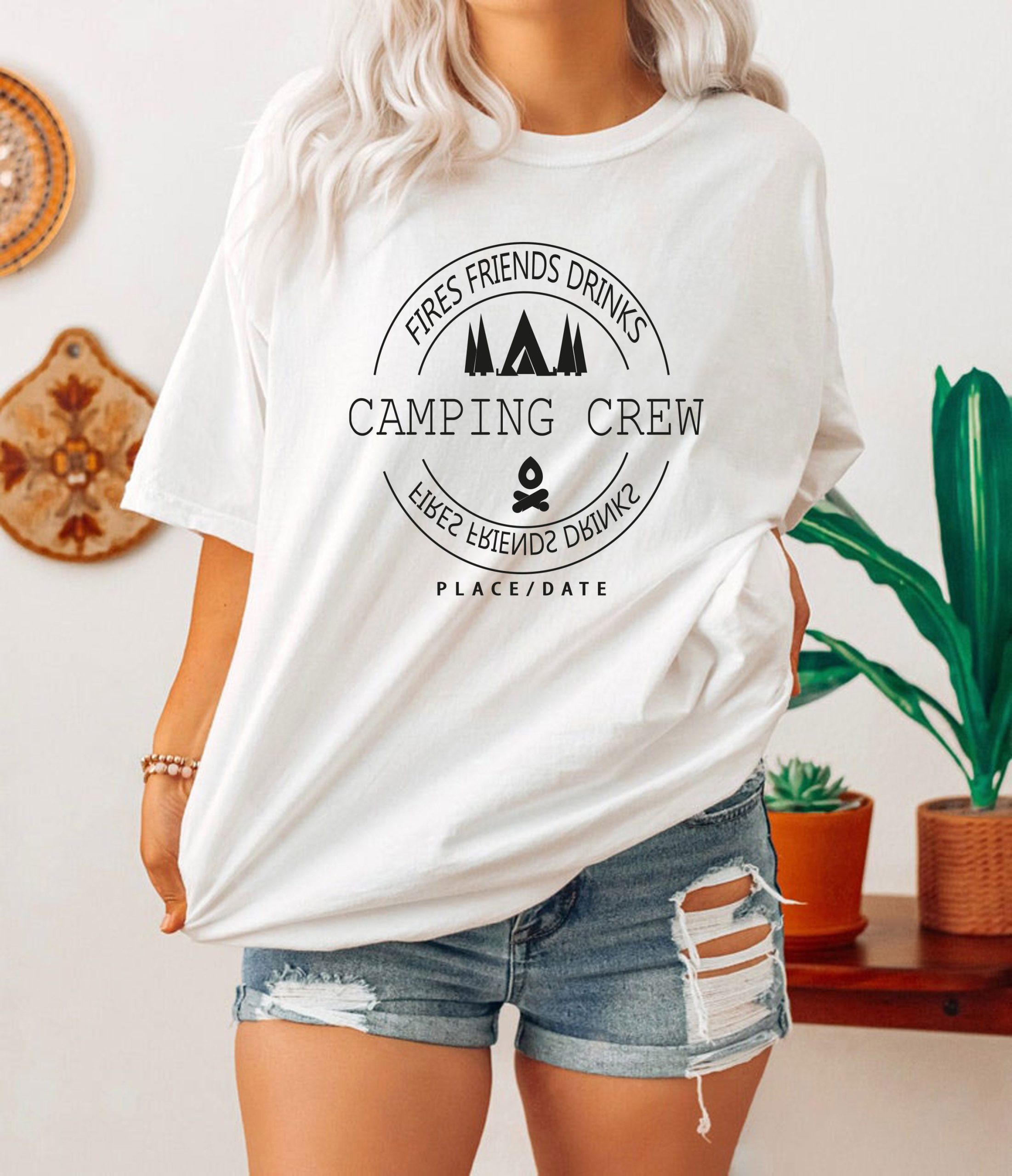 Fires Friends Drinks Camping Crew Unisex Sweatshirt Fires Friends Drinks Camping Crew Unisex Sweatshirt