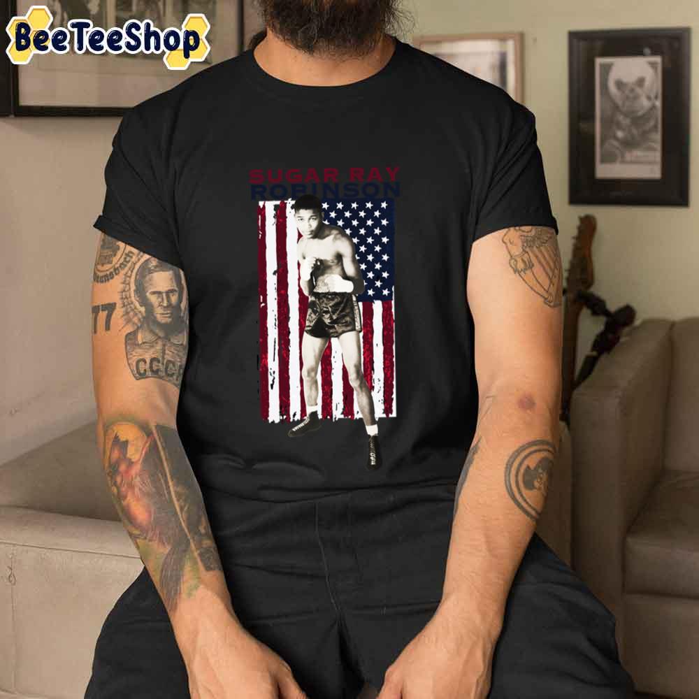 Flag Sugar Ray Robinson Boxing Unisex T-Shirt Flag Sugar Ray Robinson Boxing Unisex T-Shirt
