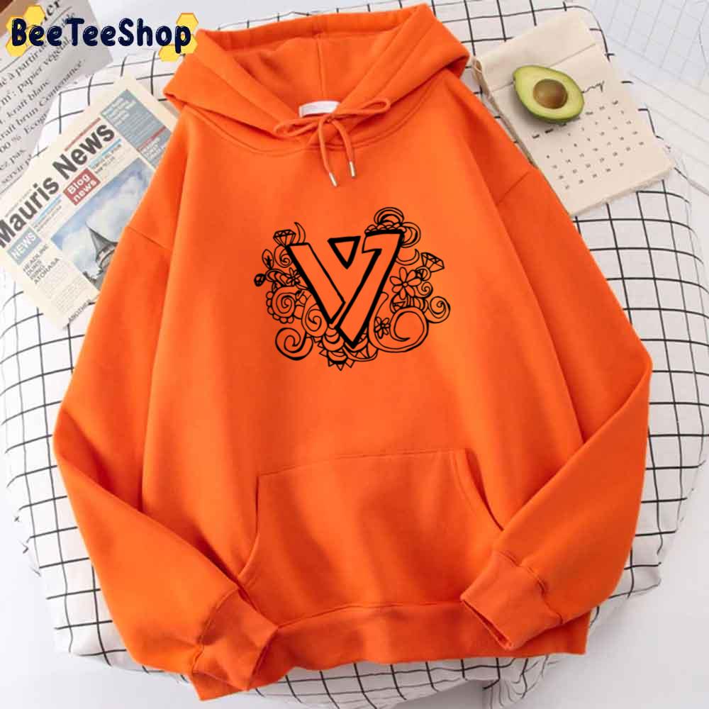 Floral Carats Seventeen Kpop Unisex Hoodie Floral Carats Seventeen Kpop Unisex Hoodie