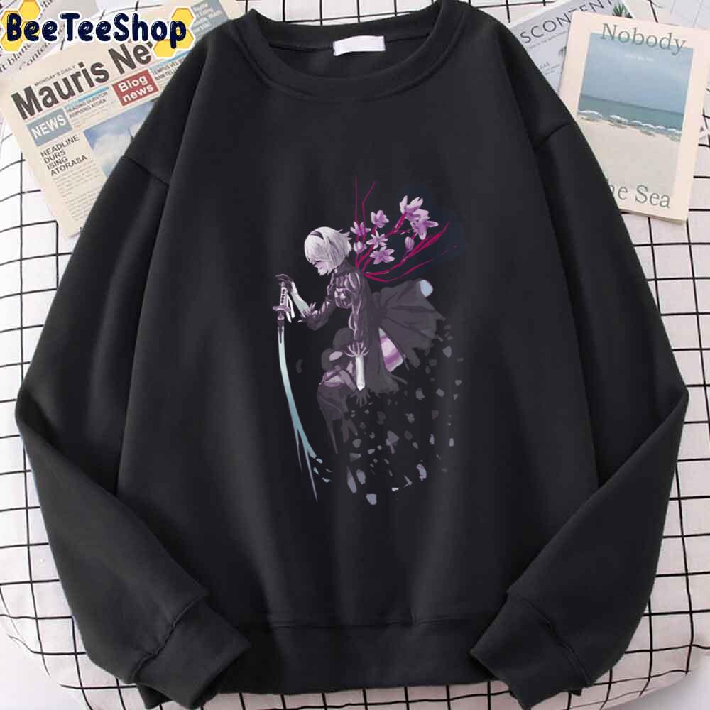 Flower With 2b Nier Automata Unisex T-Shirt Flower With 2b Nier Automata Unisex T-Shirt