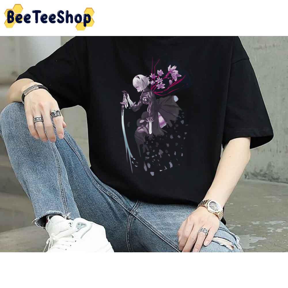 Flower With 2b Nier Automata Unisex T-Shirt Flower With 2b Nier Automata Unisex T-Shirt