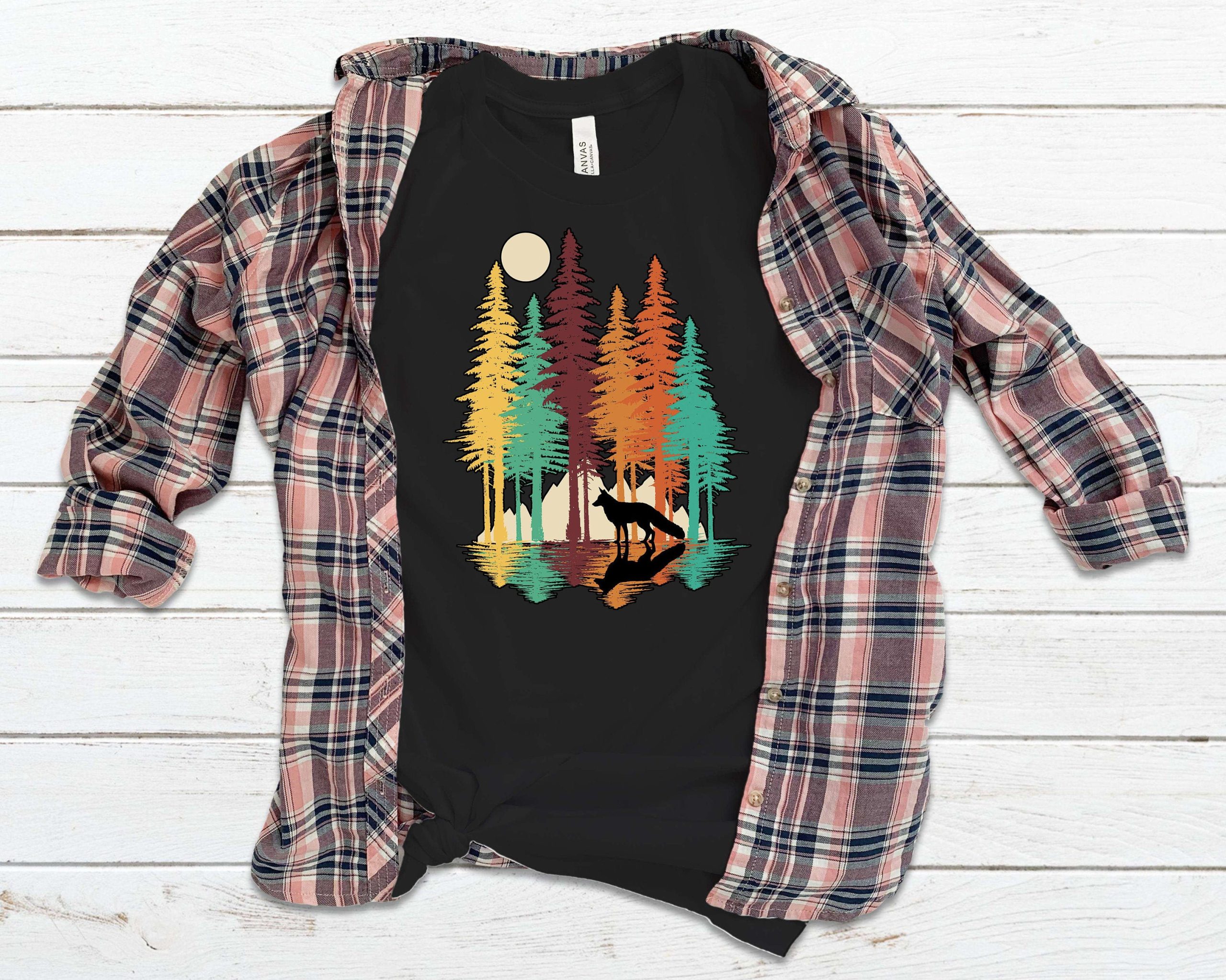 Fox Forest Trees The Great Outdoors Unisex T-Shirt Fox Forest Trees The Great Outdoors Unisex T-Shirt