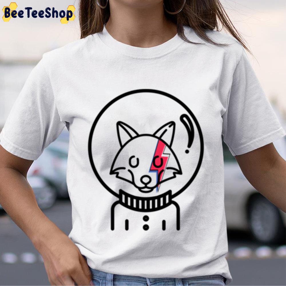 Fox On Mars David Bowie Style Unisex T-Shirt Fox On Mars David Bowie Style Unisex T-Shirt