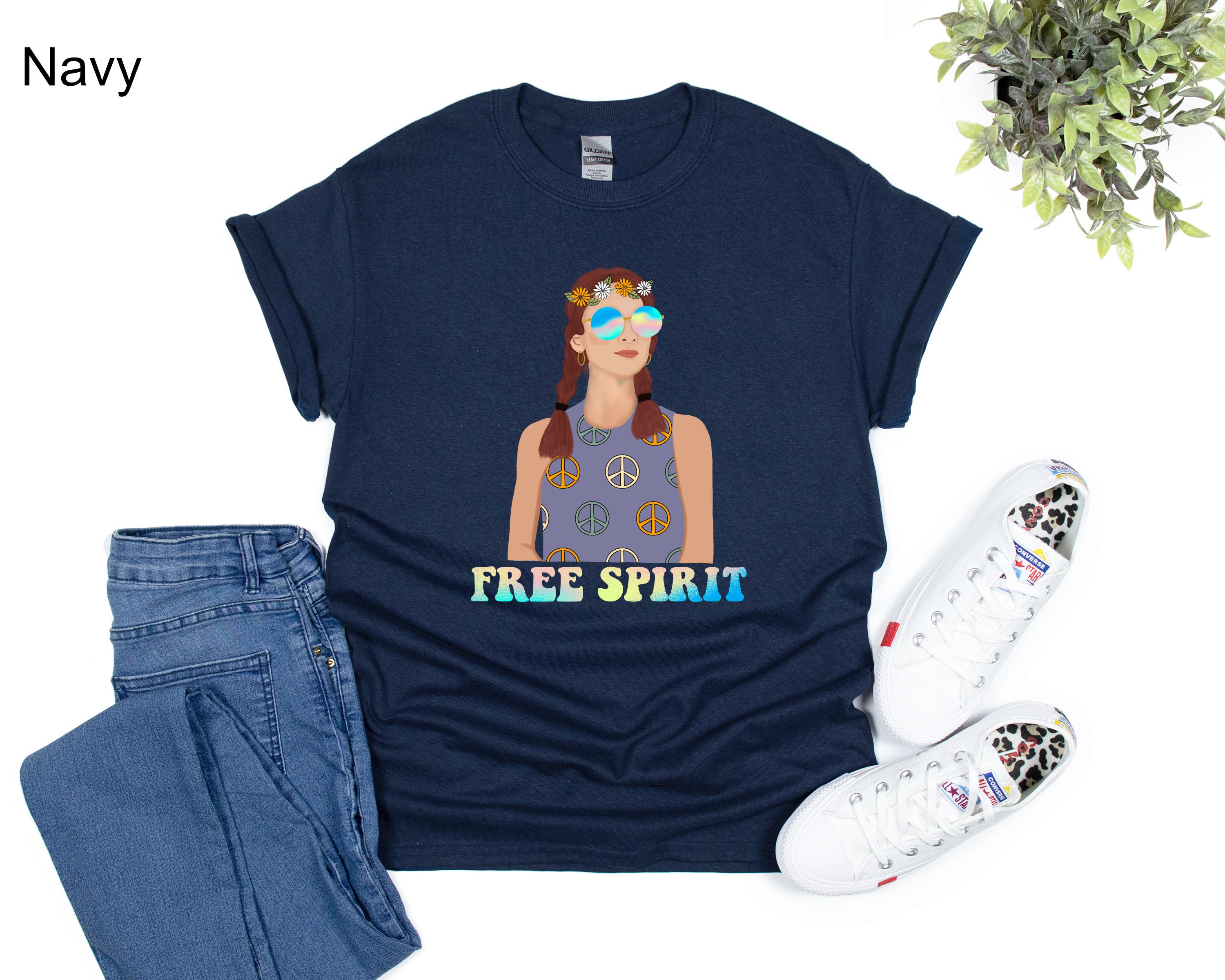 Free Spirit Hippie Girl Unisex T-Shirt