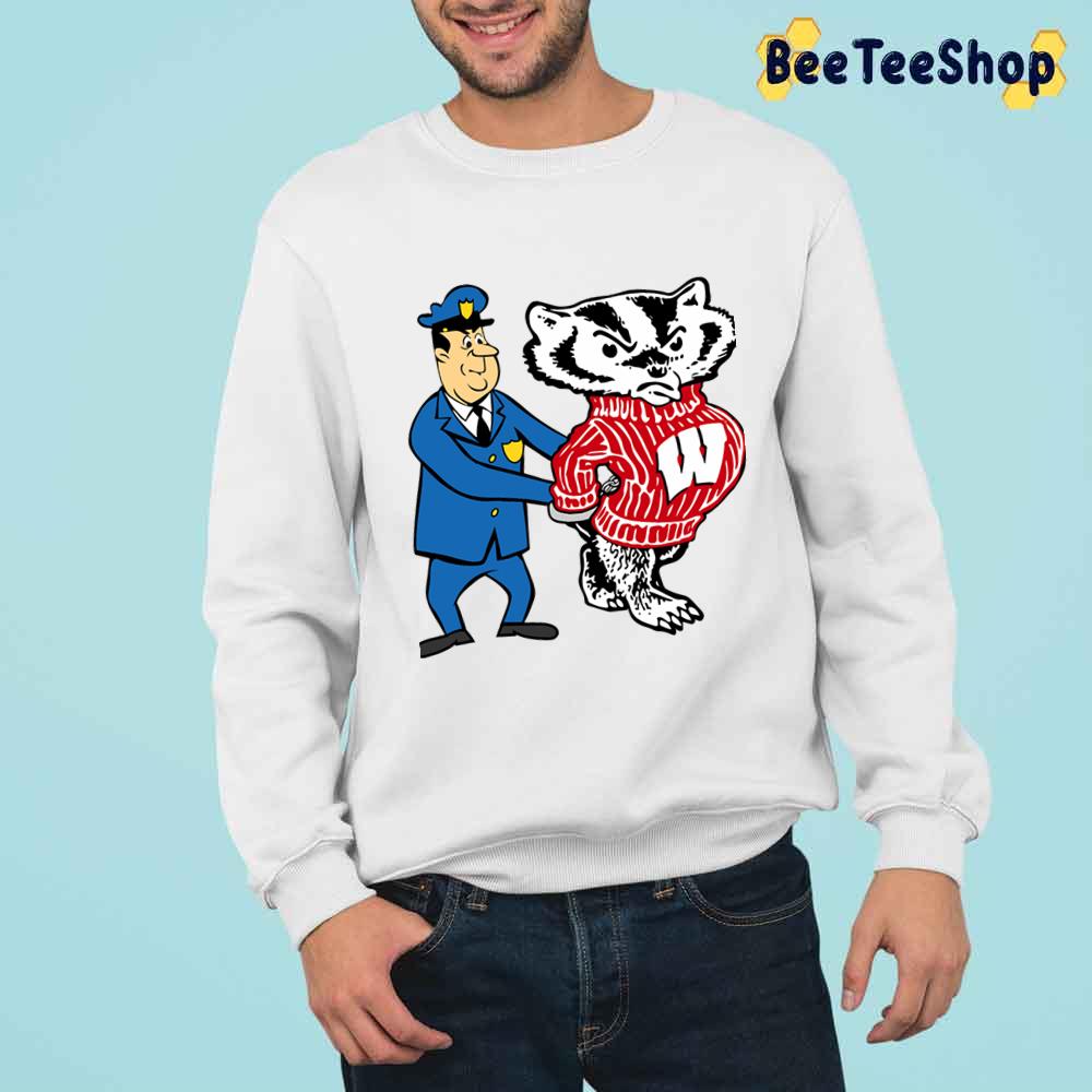 Funny Arrested Bucky Wisconsin Badgers Men's Basketball Unisex T-Shirt Funny Arrested Bucky Wisconsin Badgers Men's Basketball Unisex T-Shirt