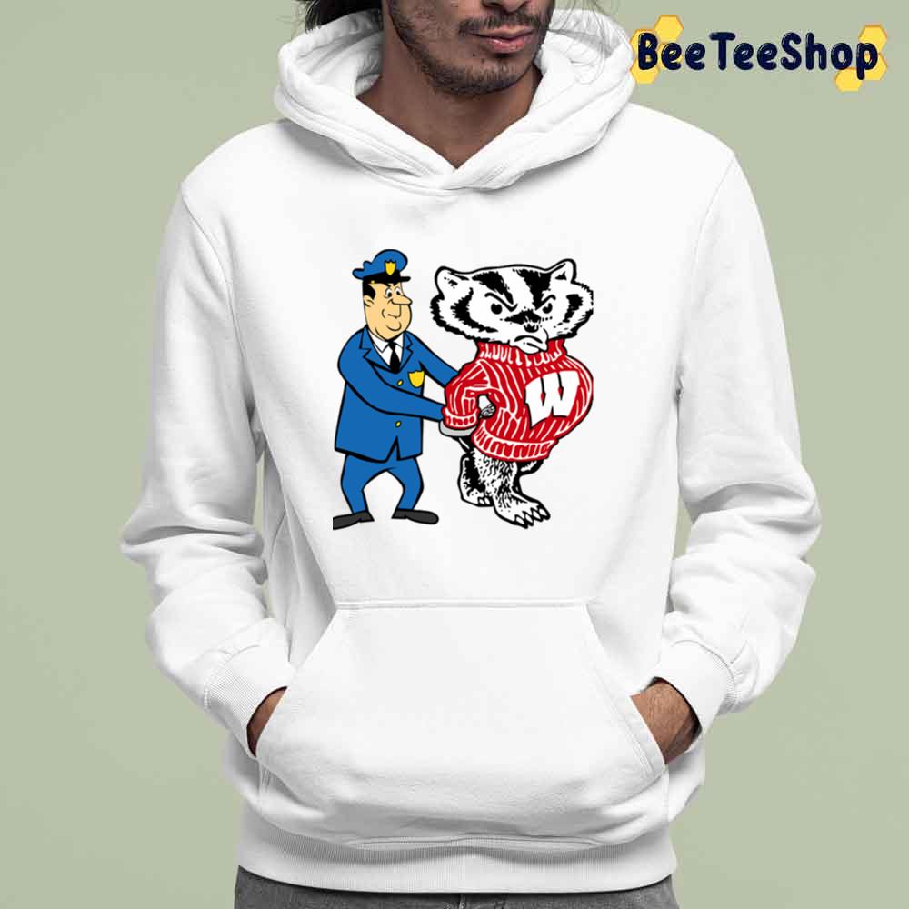 Funny Arrested Bucky Wisconsin Badgers Men's Basketball Unisex T-Shirt Funny Arrested Bucky Wisconsin Badgers Men's Basketball Unisex T-Shirt