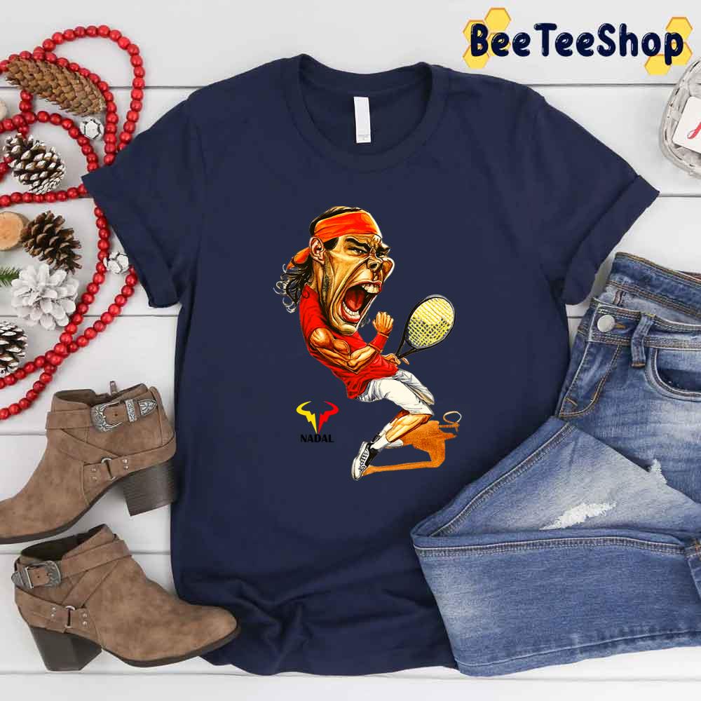 Funny Cartoon Style Rafael Nadal Tennis Player Unisex T-Shirt Funny Cartoon Style Rafael Nadal Tennis Player Unisex T-Shirt