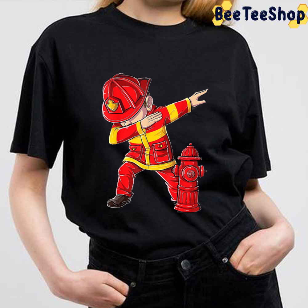 Funny Catoon Style Firefighter Unisex T-Shirt Funny Catoon Style Firefighter Unisex T-Shirt