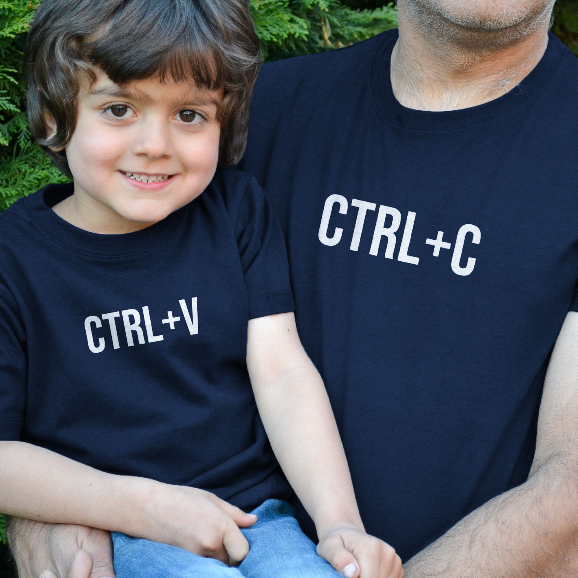 Funny Ctrl + C Ctrl + V Matching Dad Happy Father's Day Unisex T-Shirt Funny Ctrl + C Ctrl + V Matching Dad Happy Father's Day Unisex T-Shirt