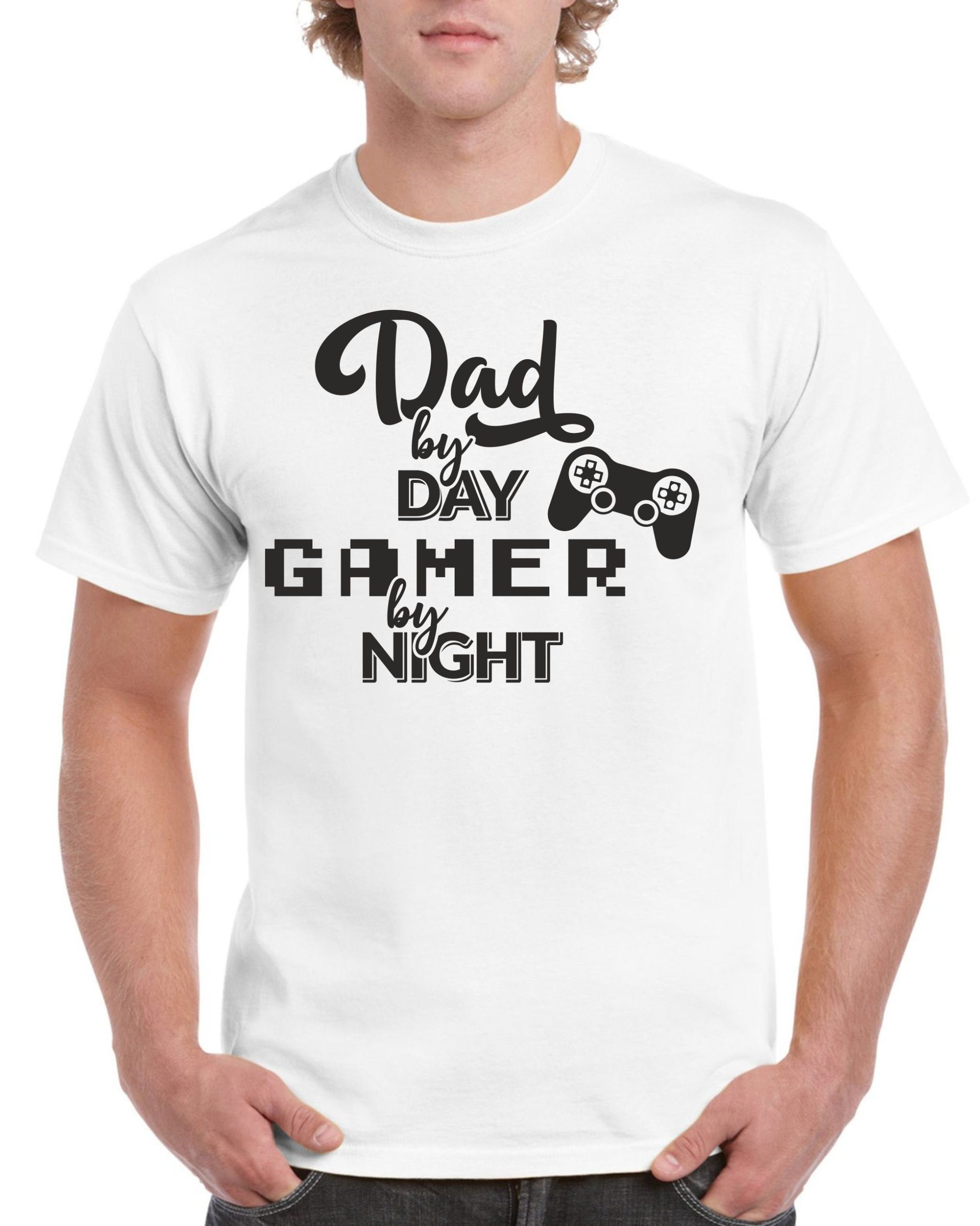 Funny Dad By Day Gamer By Night Happy Father's Day Unisex T-Shirt Funny Dad By Day Gamer By Night Happy Father's Day Unisex T-Shirt