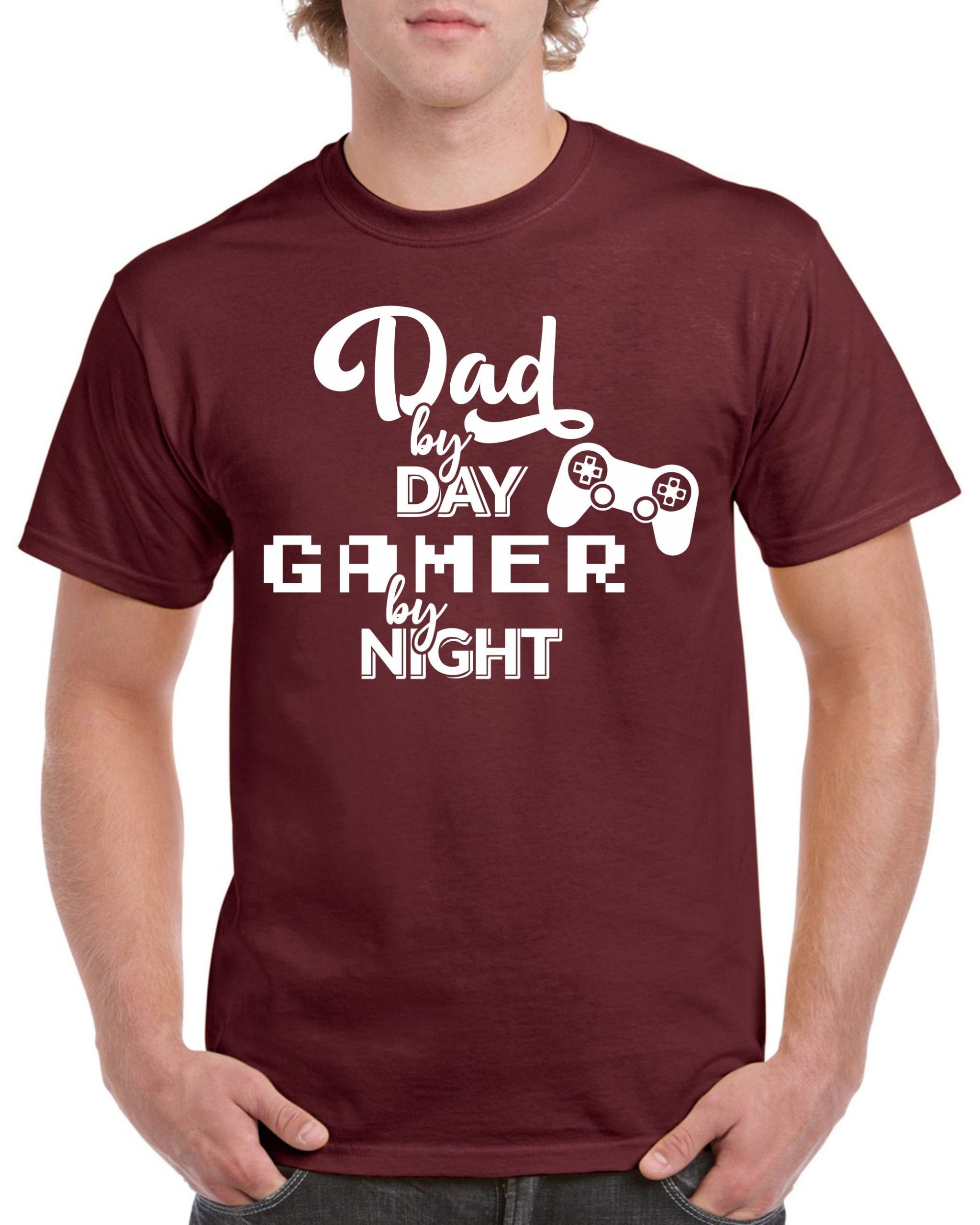 Funny Dad By Day Gamer By Night Happy Father's Day Unisex T-Shirt Funny Dad By Day Gamer By Night Happy Father's Day Unisex T-Shirt