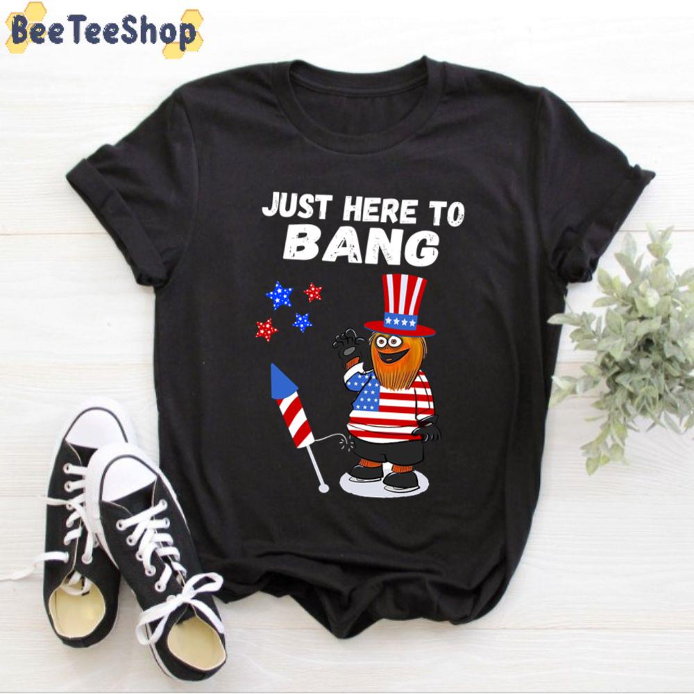 Funny Fourth Of July 4th Of July Just Here To Bang Philadelphia Flyers Hockey Unisex T-Shirt Funny Fourth Of July 4th Of July Just Here To Bang Philadelphia Flyers Hockey Unisex T-Shirt