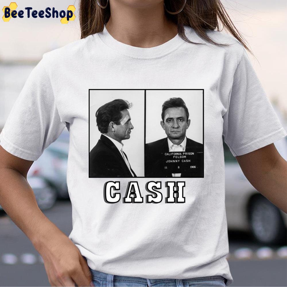 Funny Mugshot Folsom Prison Johnny Cash Unisex T-Shirt Funny Mugshot Folsom Prison Johnny Cash Unisex T-Shirt