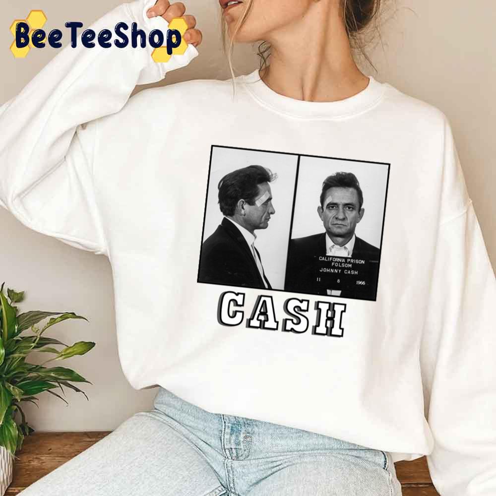 Funny Mugshot Folsom Prison Johnny Cash Unisex T-Shirt Funny Mugshot Folsom Prison Johnny Cash Unisex T-Shirt