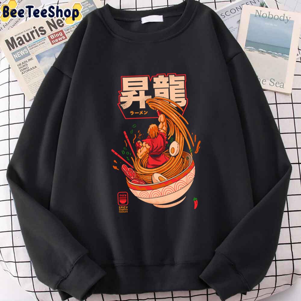 Funny Ramen Street Fighter Game unisex Sweatshirt Funny Ramen Street Fighter Game unisex Sweatshirt
