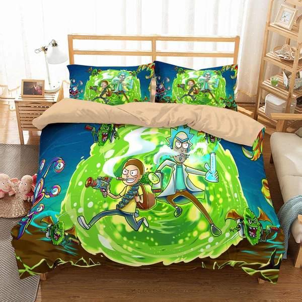Funny Rick And Morty Bedding Set Funny Rick And Morty Bedding Set