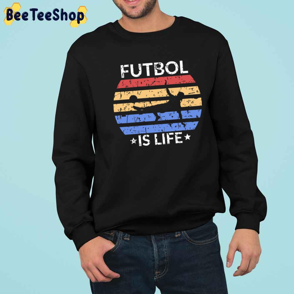 Futbol Is Life Retro Vintage Unisex T-Shirt Futbol Is Life Retro Vintage Unisex T-Shirt
